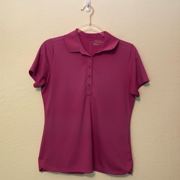 Nike Golf Tour Performance Polo Pink Short Sleeve Medium M Dri-Fit Golfing - Picture 1 of 7